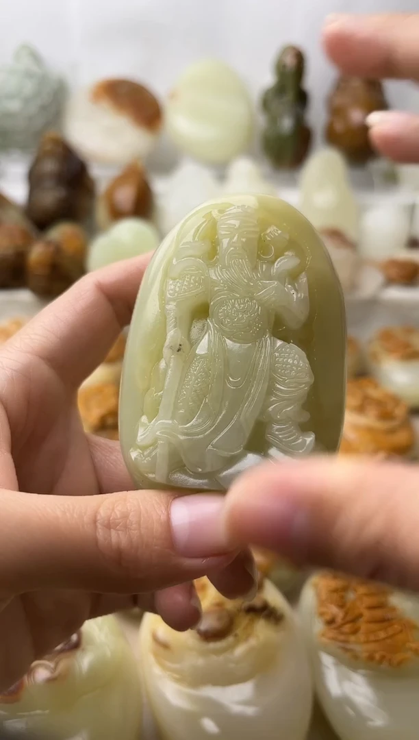 石材古青石棉纹正常不退换关公