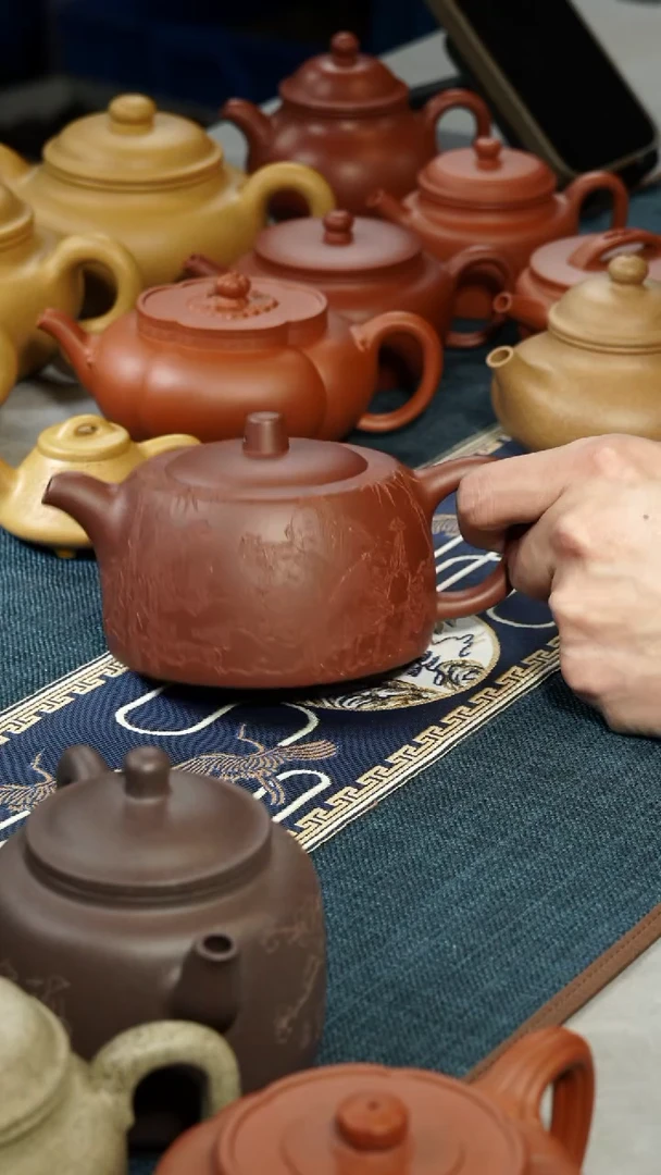 【闪购商品】紫砂茶壶井栏竹林七贤茶壶