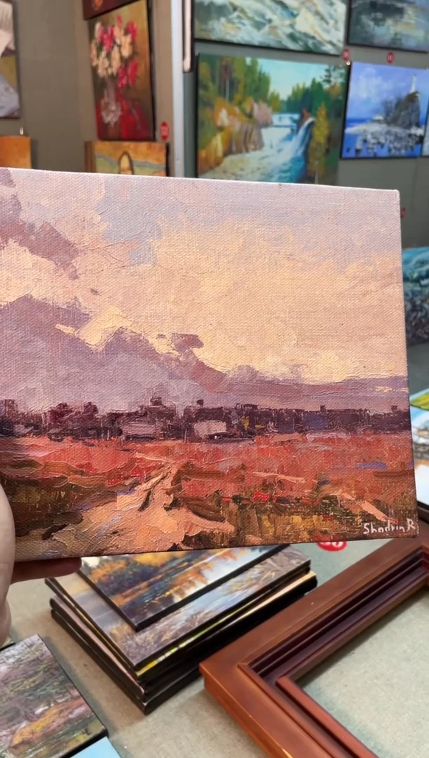 俄美协画家原创油画25*30