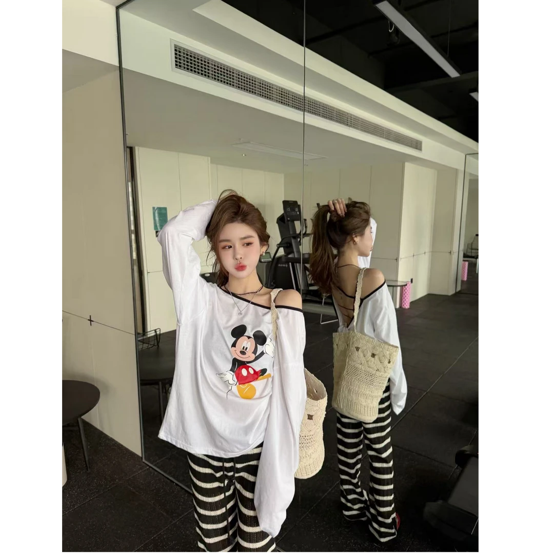 米娜家【米奇乐园】白色米奇后背心机防晒T恤汉服