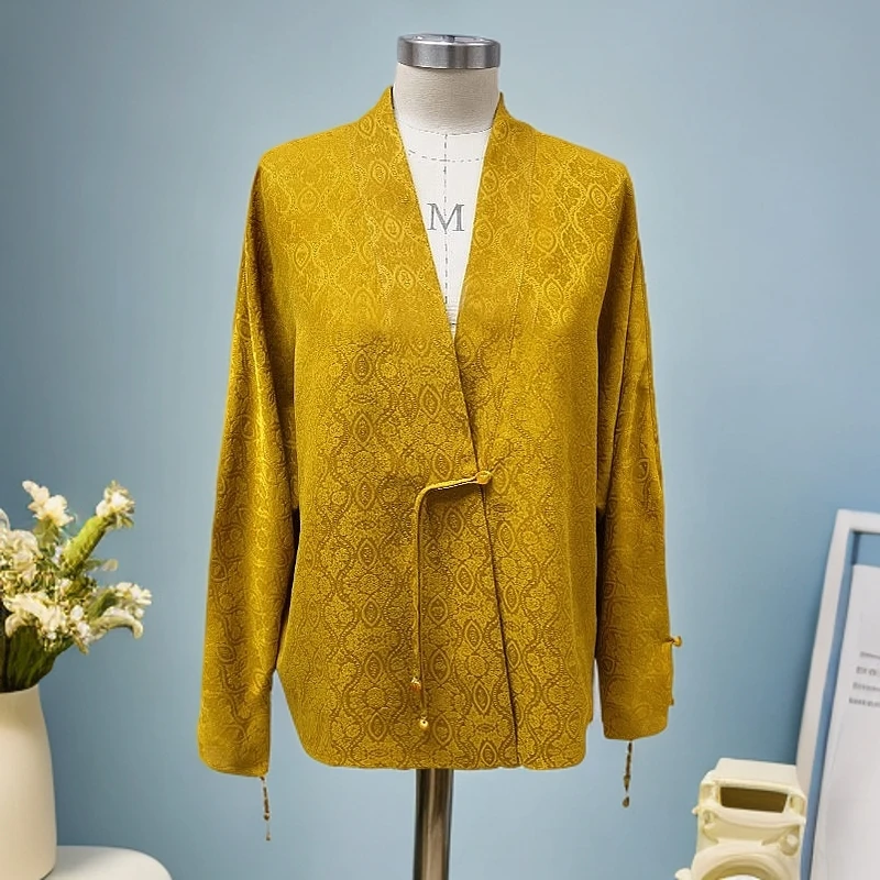 【娇娇美娇】娑尔香云纱花萝短外套SJ2SY03562