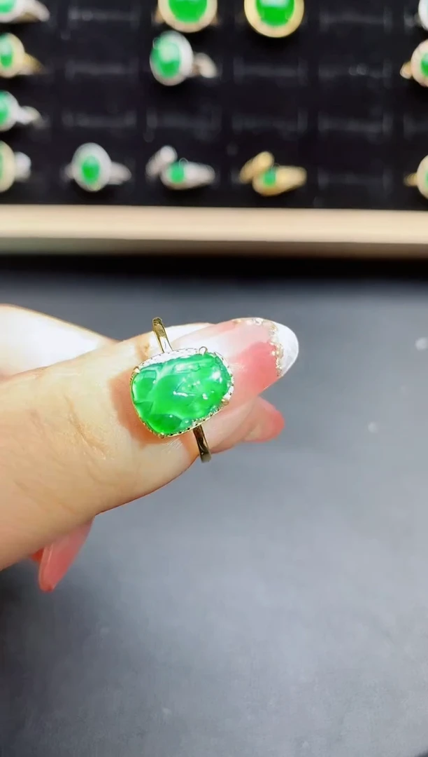 【闪购商品】翡翠戒指银S925镶嵌2112