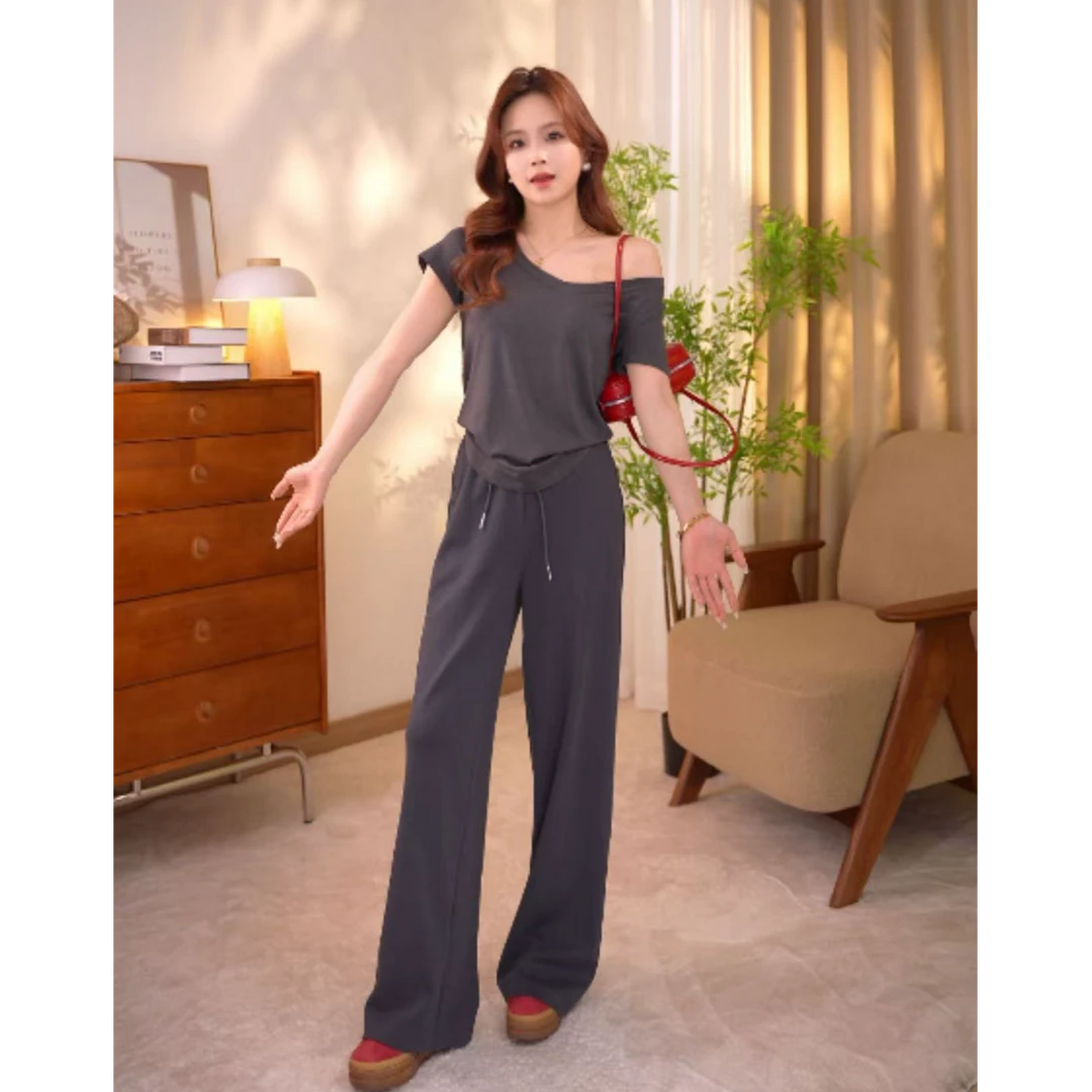 一三良品小个子 氧气裤 显高窄版休闲裤女春夏直筒慵懒松弛Z5221