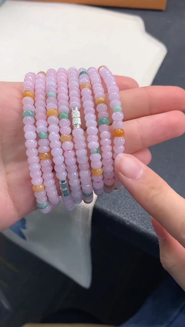 未镶嵌手串翡翠FC550 翡翠算盘珠手串 多样性发其一