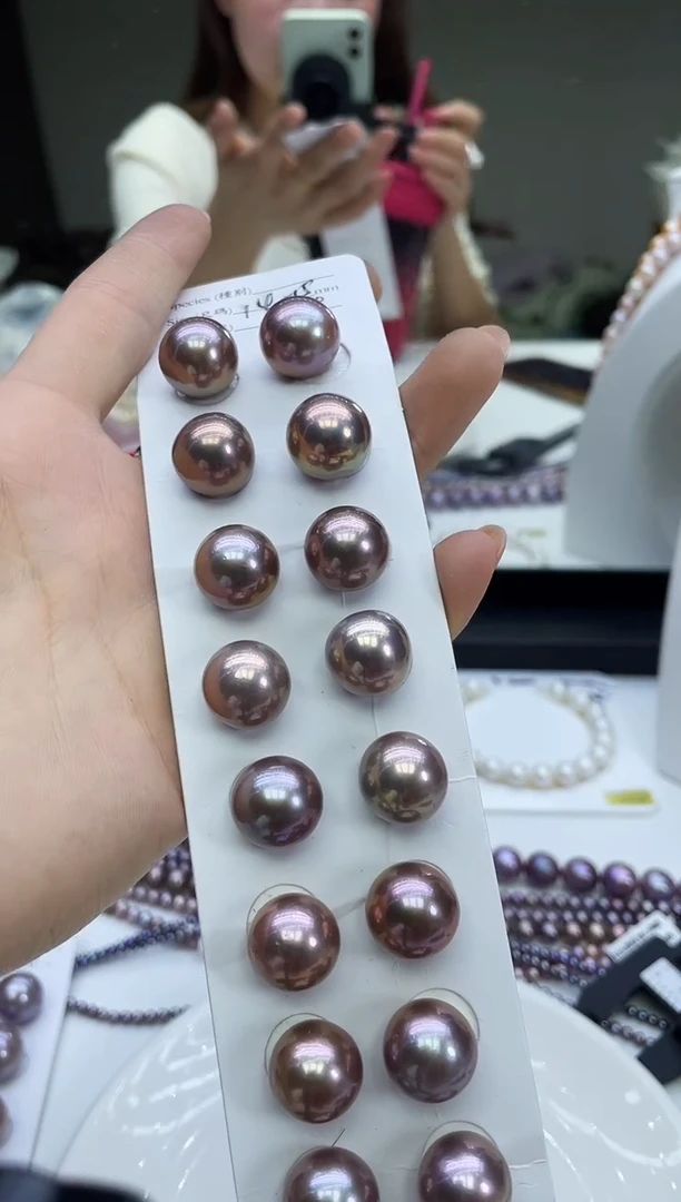 未镶嵌裸珠淡水珍珠紫色系裸珠