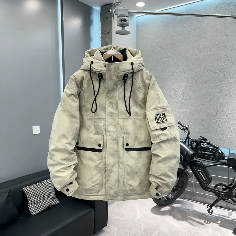 9920渐变韩版时尚休闲连帽冬季年新款加厚保暖外套(无水洗标）