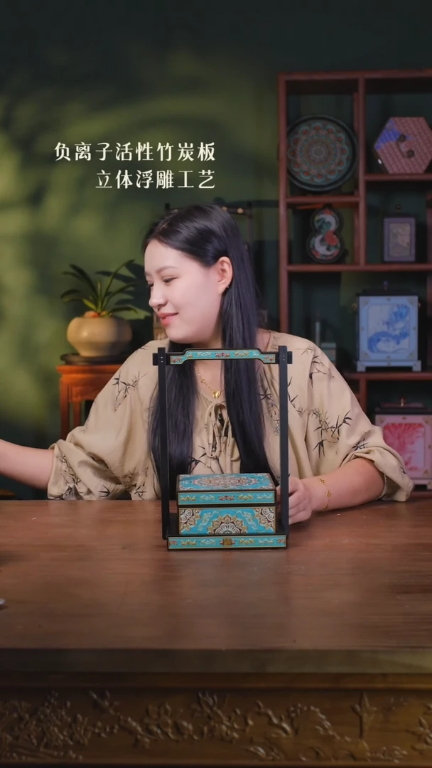 格*子壹藏贰宝盛光小提梁一层加架子
