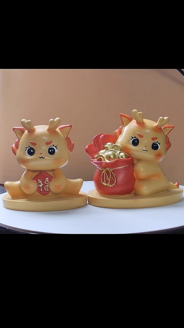 摆件桌面龙仔摆件 1对