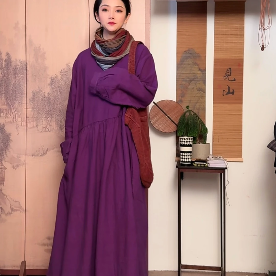 【川原·麻推荐】亚麻净版袍子