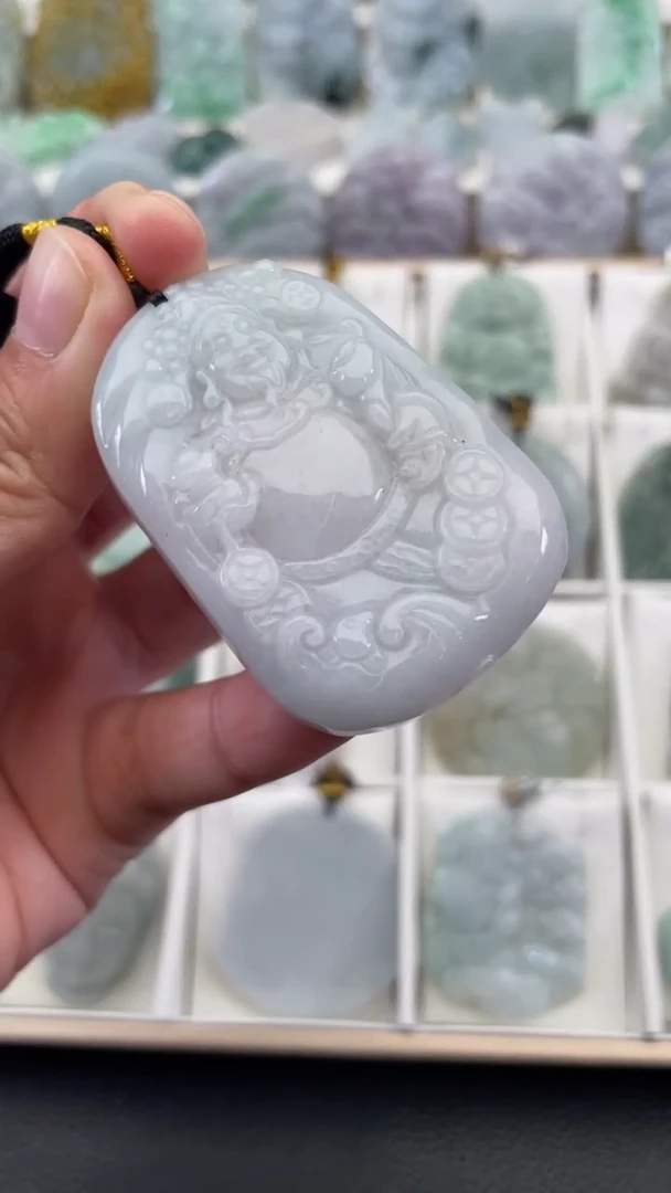 颈饰未镶嵌翡翠天然缅甸翡翠A货24