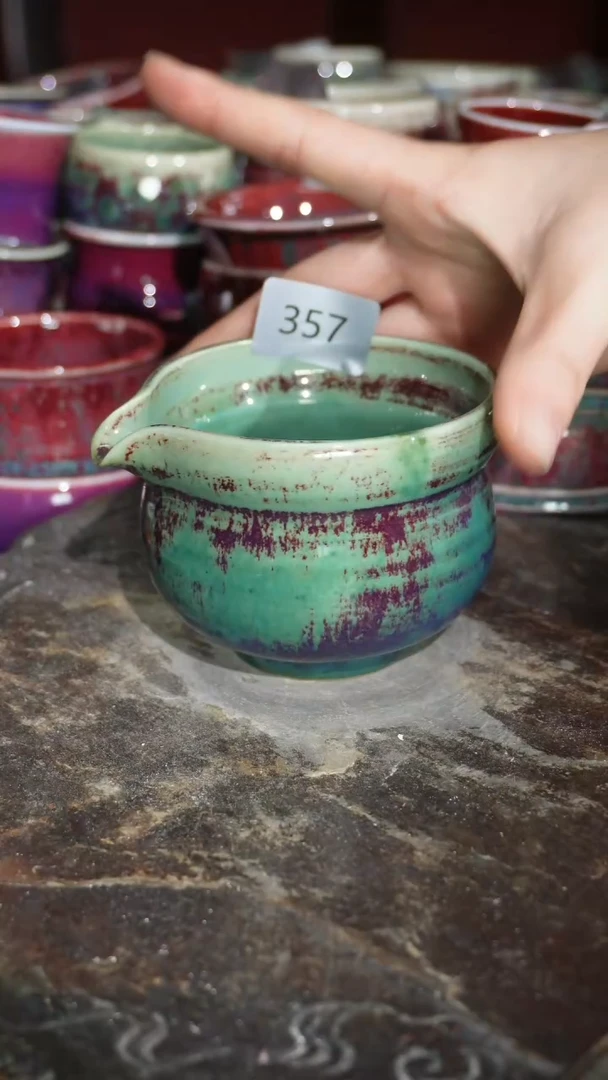 摆件陶精品窑变钧瓷茶器