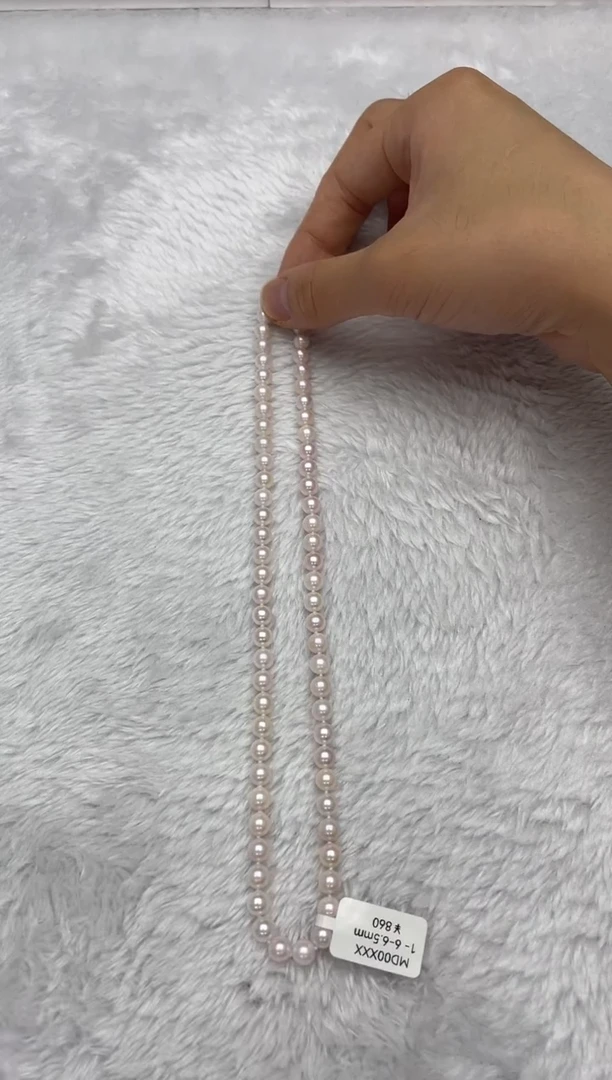 项链银S925镶嵌海水珍珠AK6-6.5mm