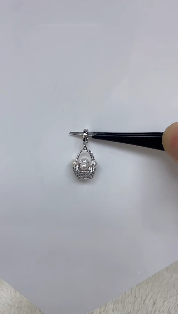 海水珍珠银S925镶嵌颈饰