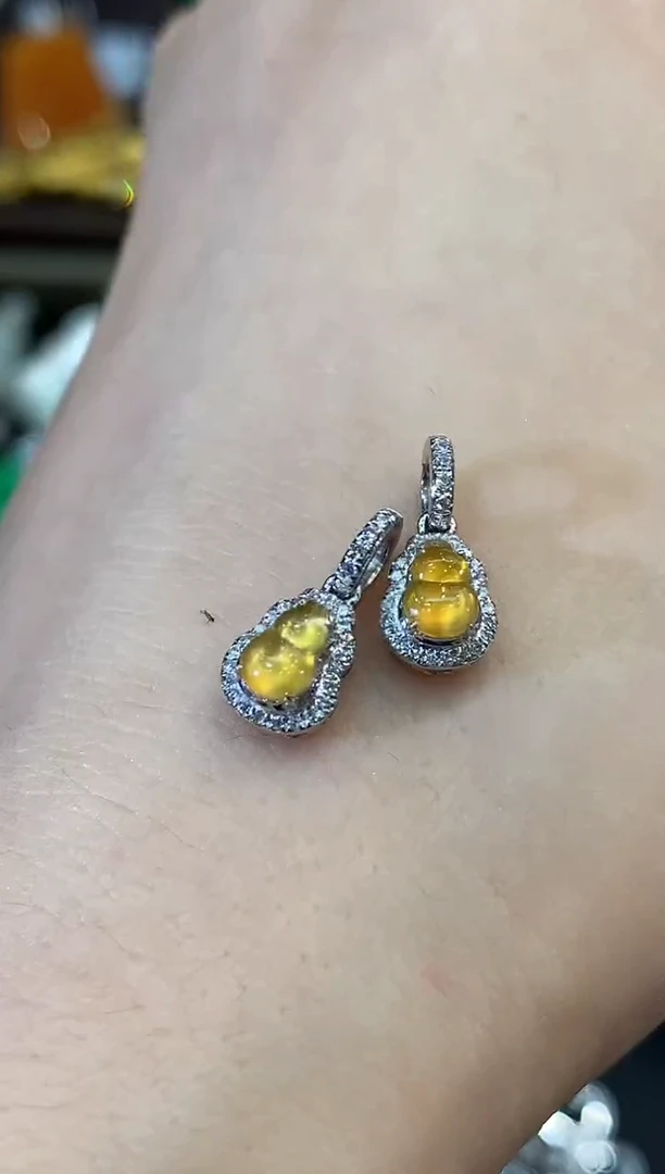 吊坠(不含链)18K金镶嵌翡翠B6 多样性一件发货