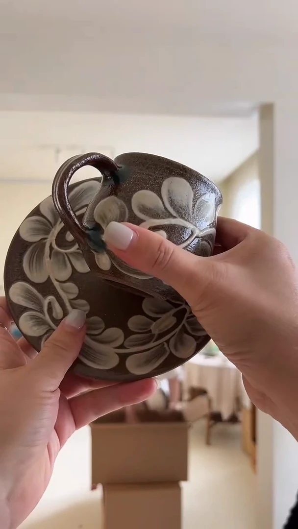 茶道摆件0000福利 不退不换 作家 咖啡杯子一套2300