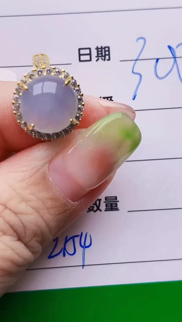 翡翠戒指银S925镶嵌2154