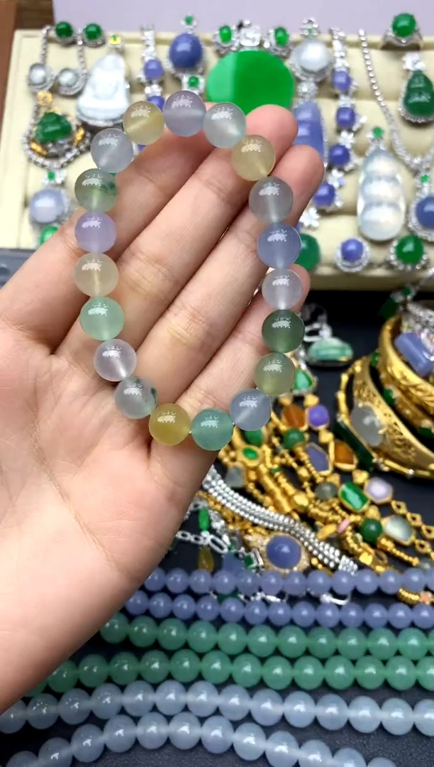 未镶嵌手串翡翠242-中国好珍宝