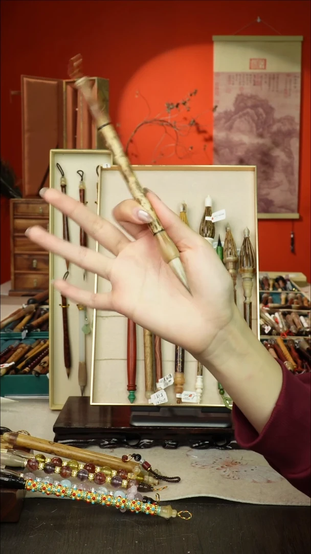 438号闪孤品高货毛笔链接 清水试笔 蘸墨不退