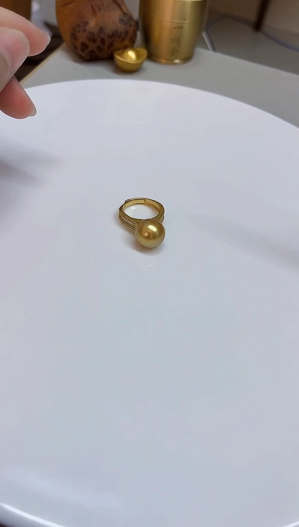 未镶嵌戒圈海水珍珠12-13mm