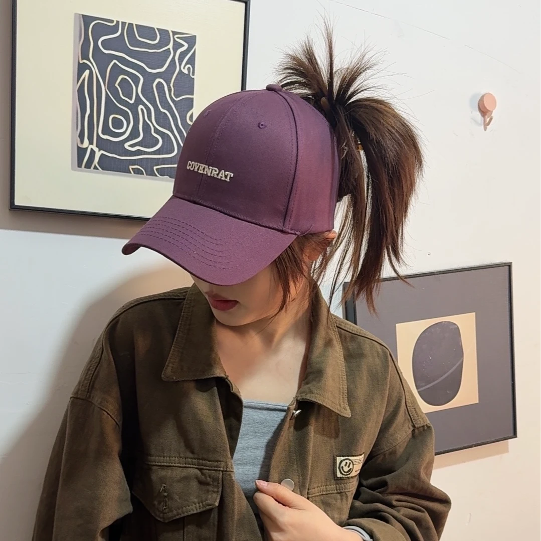 K1 空顶帽加大大檐遮阳帽硬顶鸭舌帽夏季时尚潮流百搭男棒球帽