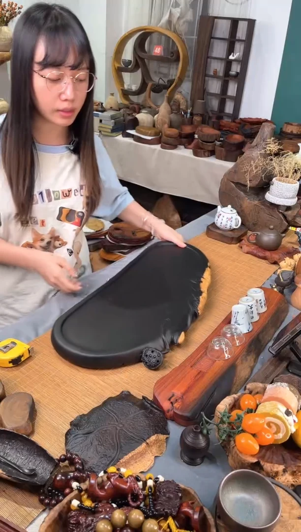 紫光檀茶盘56-24-4