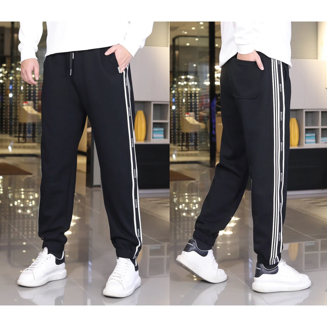 大码男装180斤-300斤加肥加大春季男士休闲裤织带束腿宽松显瘦923