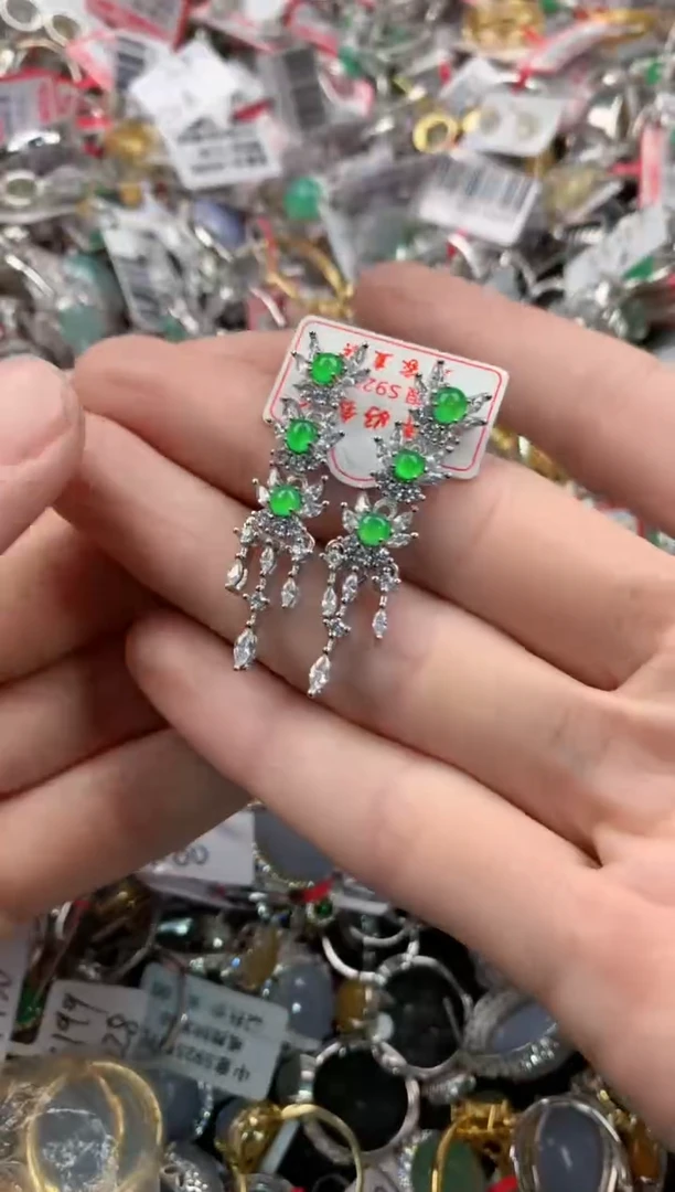 银S925镶嵌戒指翡翠444    4