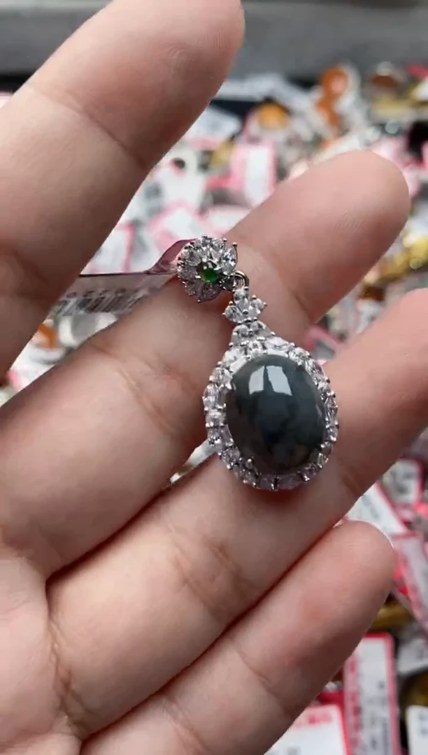 【闪购商品】翡翠戒指银S925镶嵌333333331