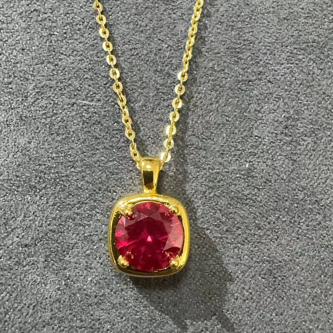 吊坠 福玺甄选红圆黄吊坠8153