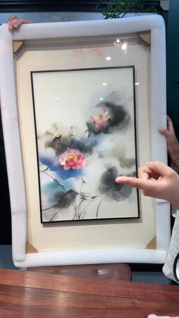 刺绣非遗苏绣手工工艺品带框装饰画不包邮