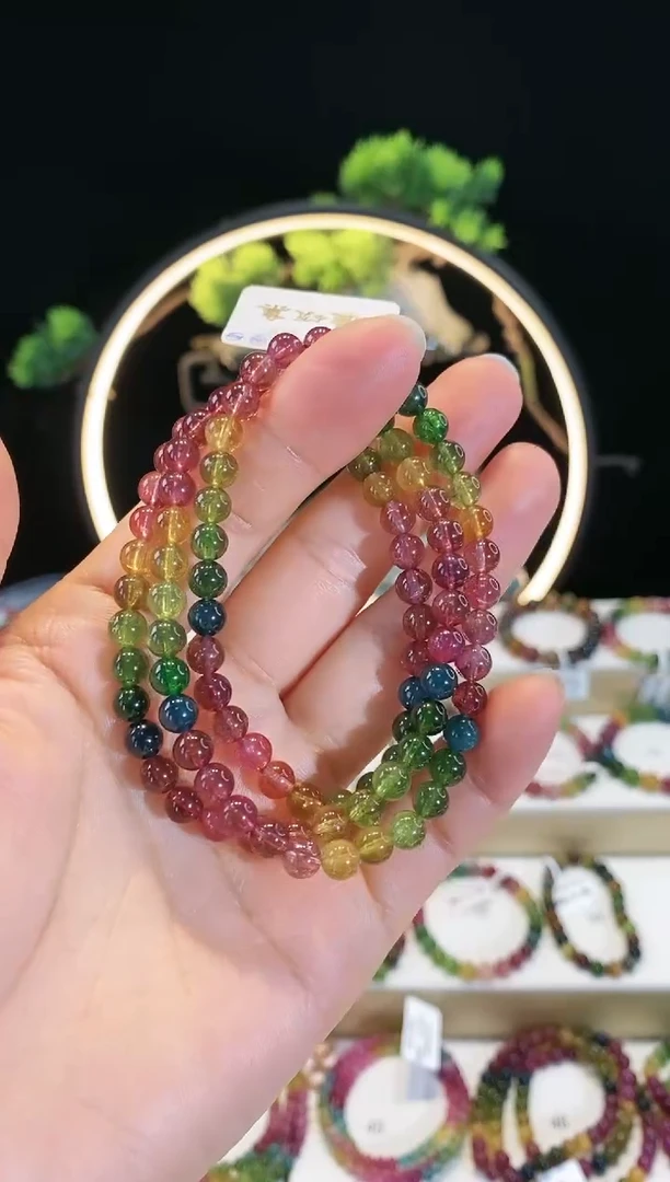 【闪购商品】碧玺手链未镶嵌 G0003三圈颜色微差