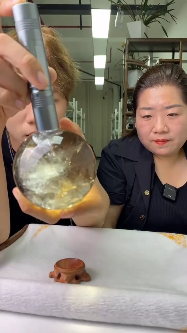 球未镶嵌水晶茶水晶球D148