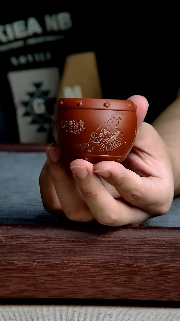 紫砂花盆4.5*4内径紫砂花盆