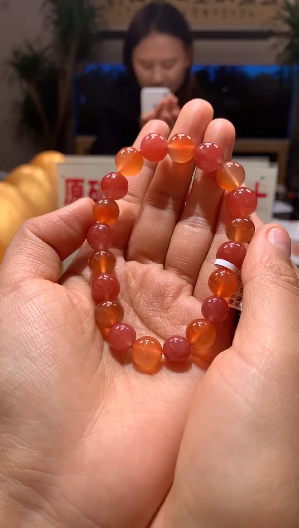 【闪购商品】南红玛瑙手串未镶嵌10mm+多宝单圈手串