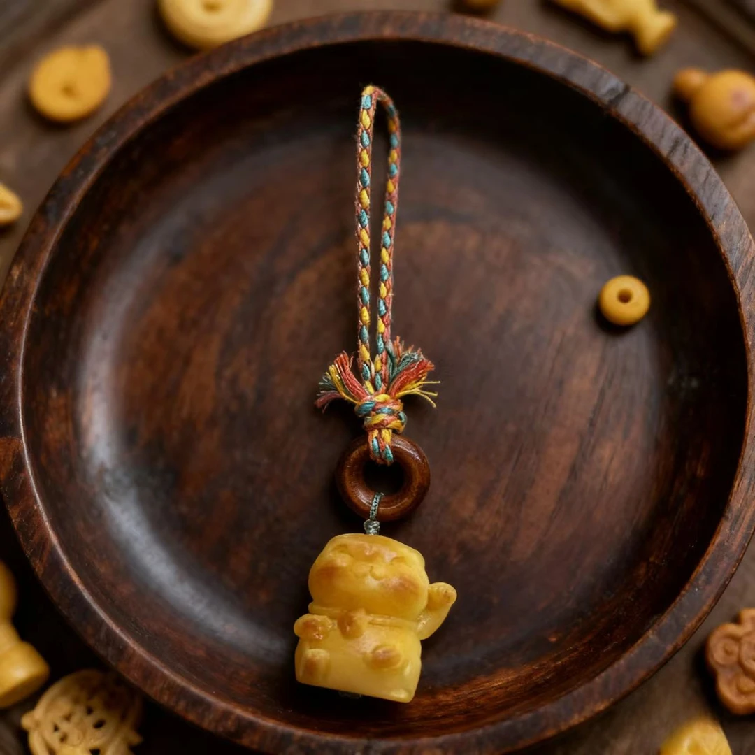 非金属树脂吊坠 【新人礼】 喵手编绳手机挂包挂