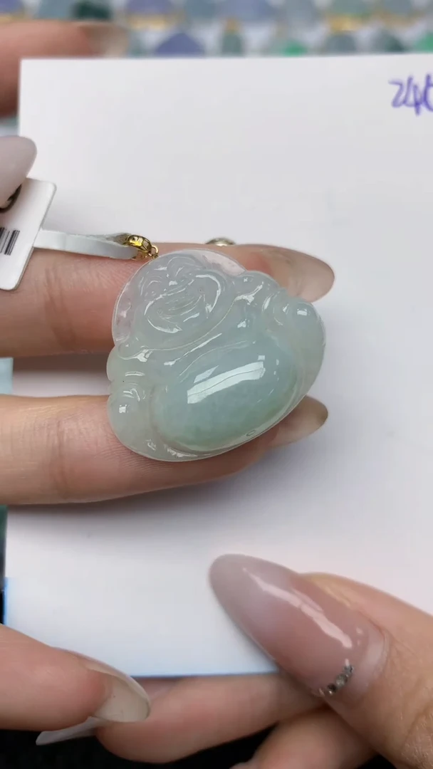 【闪购商品】翡翠颈饰18K金镶嵌 天然翡翠A货