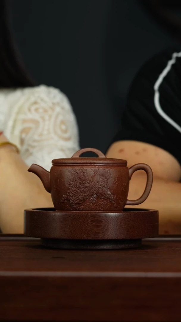 茶壶紫砂K12汉瓦壶戴静波{桃花泥}