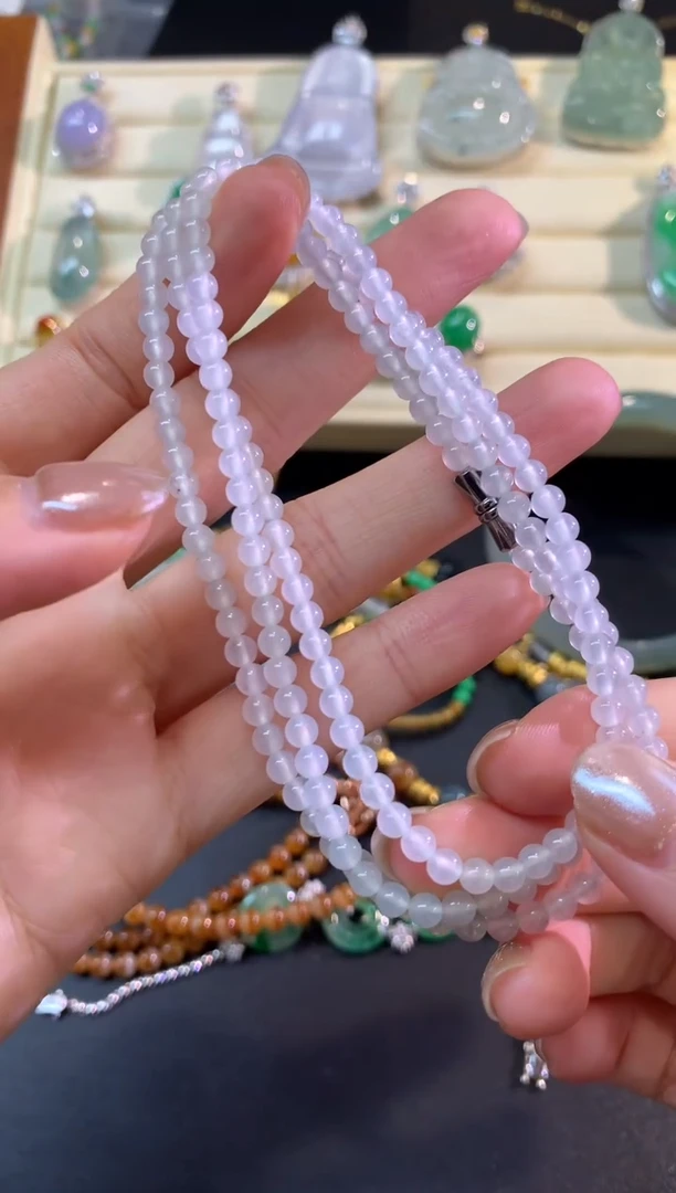 项链未镶嵌翡翠珠链1900+95