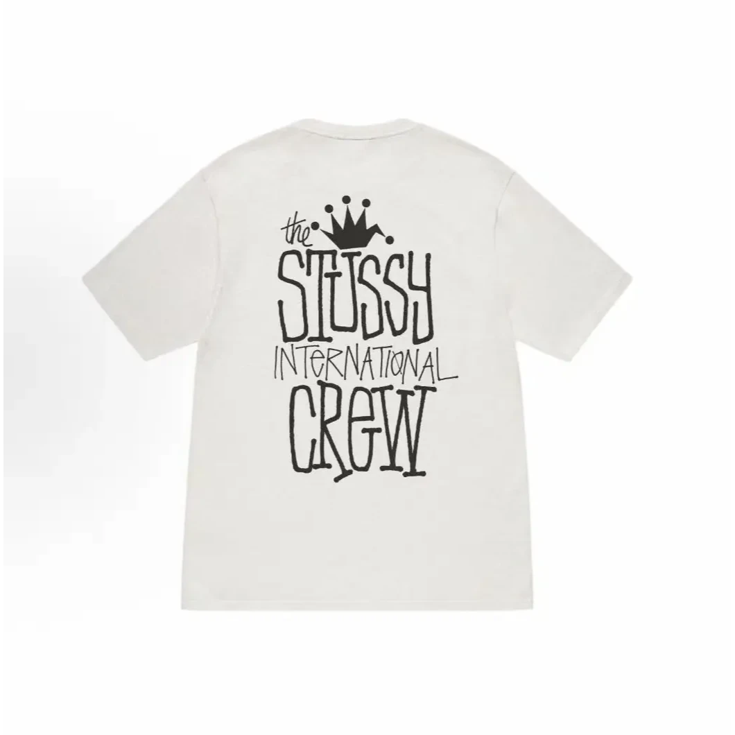 Stussy 斯图西假日系列背面印花Logo图案圆领宽松短袖T恤男女同款