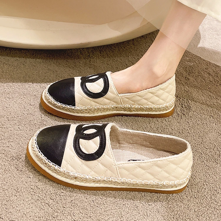 小香风渔夫鞋平底2025年夏春百搭休闲孕妇鞋子一脚蹬豆豆鞋单鞋女