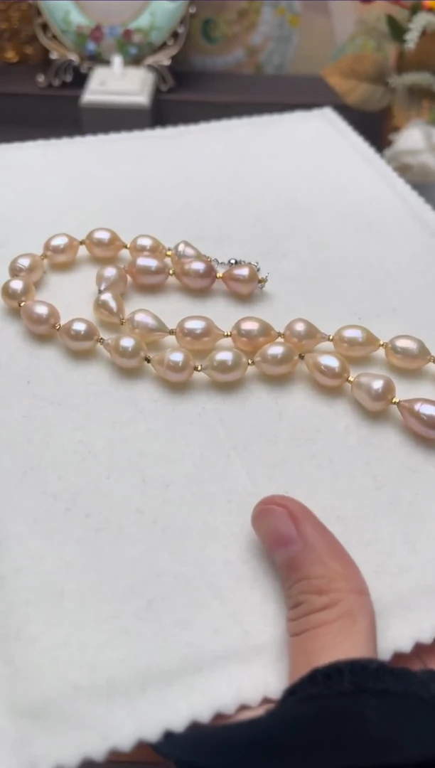 【闪购商品】淡水珍珠项链银S925镶嵌ew387项链