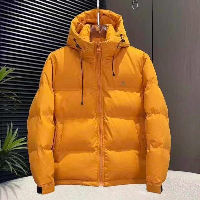 冬季加厚男士云柔棉轻量化保暖连帽棉服时尚潮流轻便防风外套袄子