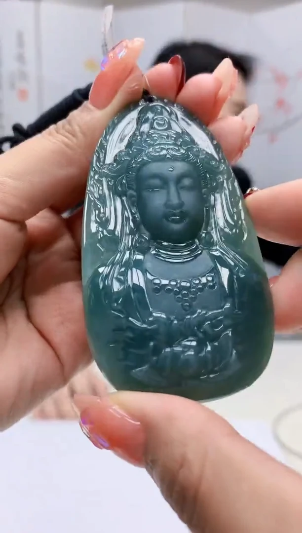 【闪购商品】定制翡翠未镶嵌3123MM-毛货挂件15