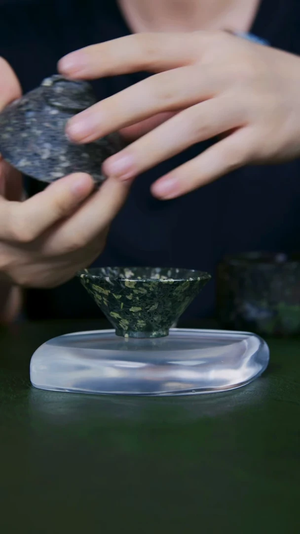 老师手工作品，梅花玉斗笠杯39一只