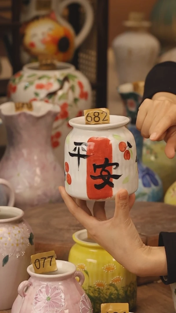 陶瓷景德镇设计师手作花器摆件侘寂风@M682@