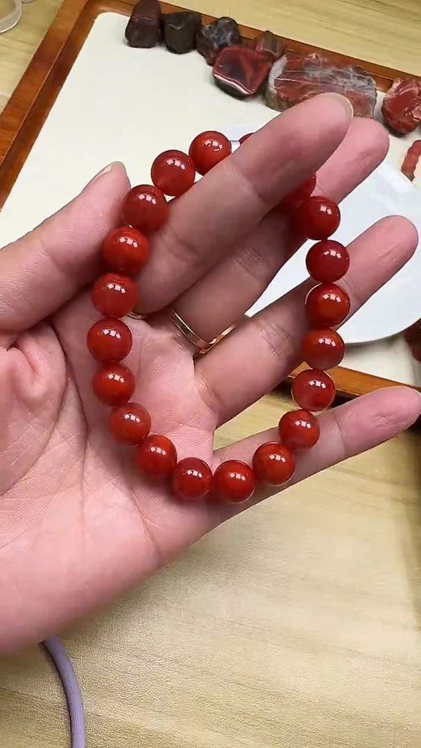 未镶嵌珠串南红玛瑙云南保山滴水洞南红手串mm+