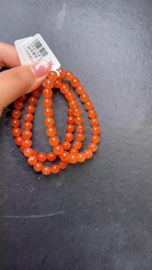 未镶嵌手串水晶红兔毛手串7mm+  多样性发一 JP57682