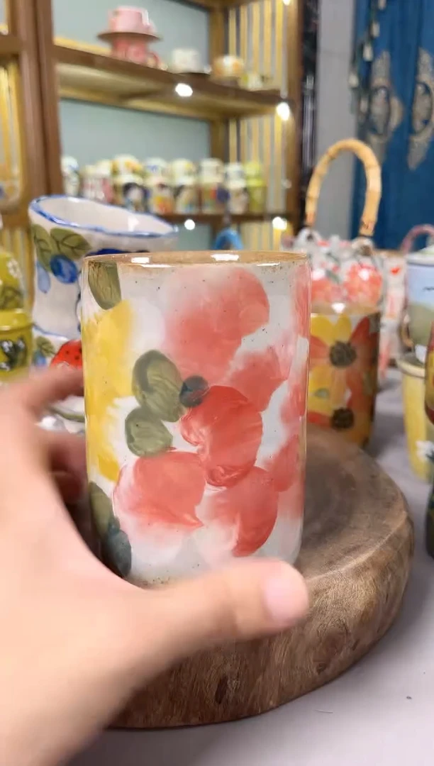 瓷片手绘高温釉下彩陶瓷