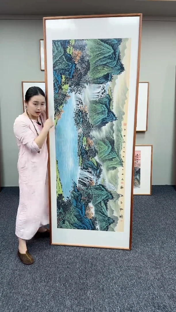 国画富春山居图210*80张晓东老师