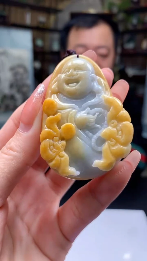 【闪购商品】定制翡翠未镶嵌1076ry-毛货挂件11